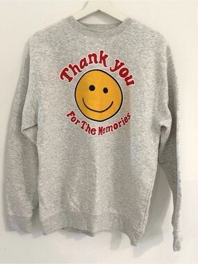 Shop Kristin Jones Crewneck Smiley and Red 'Thank You' Graphic